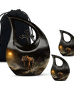 10-inch Large Tiger-themed Cross Drop remembrance urn 