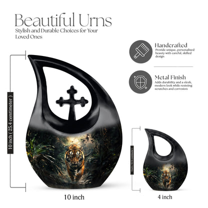 10-Inch Tiger themed Cross Drop design aluminium