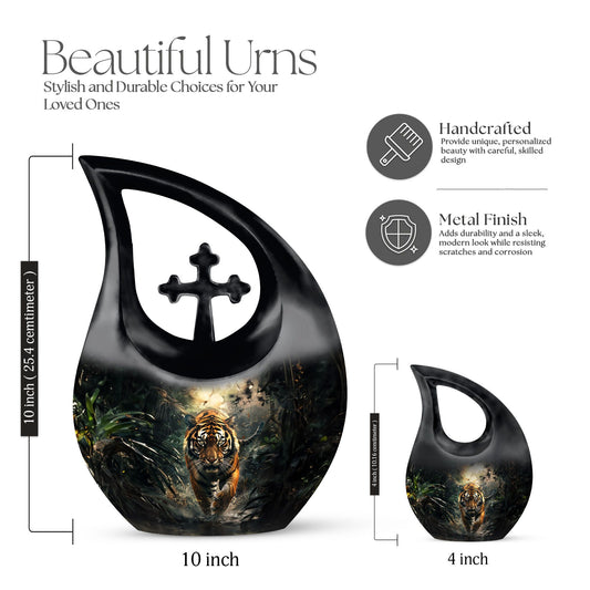 10-Inch Tiger themed Cross Drop design aluminium