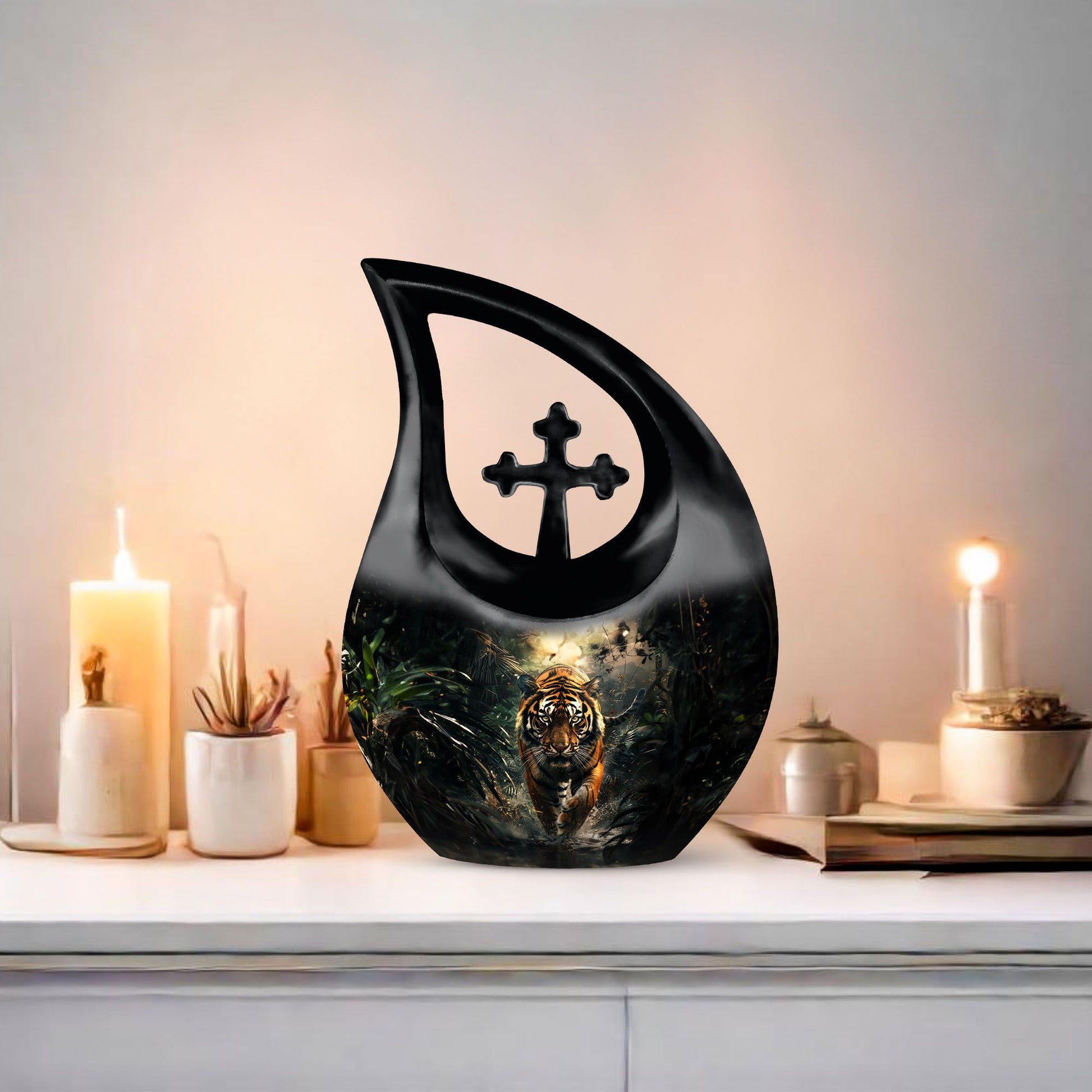 10-Inch Tiger themed Cross Drop design aluminium