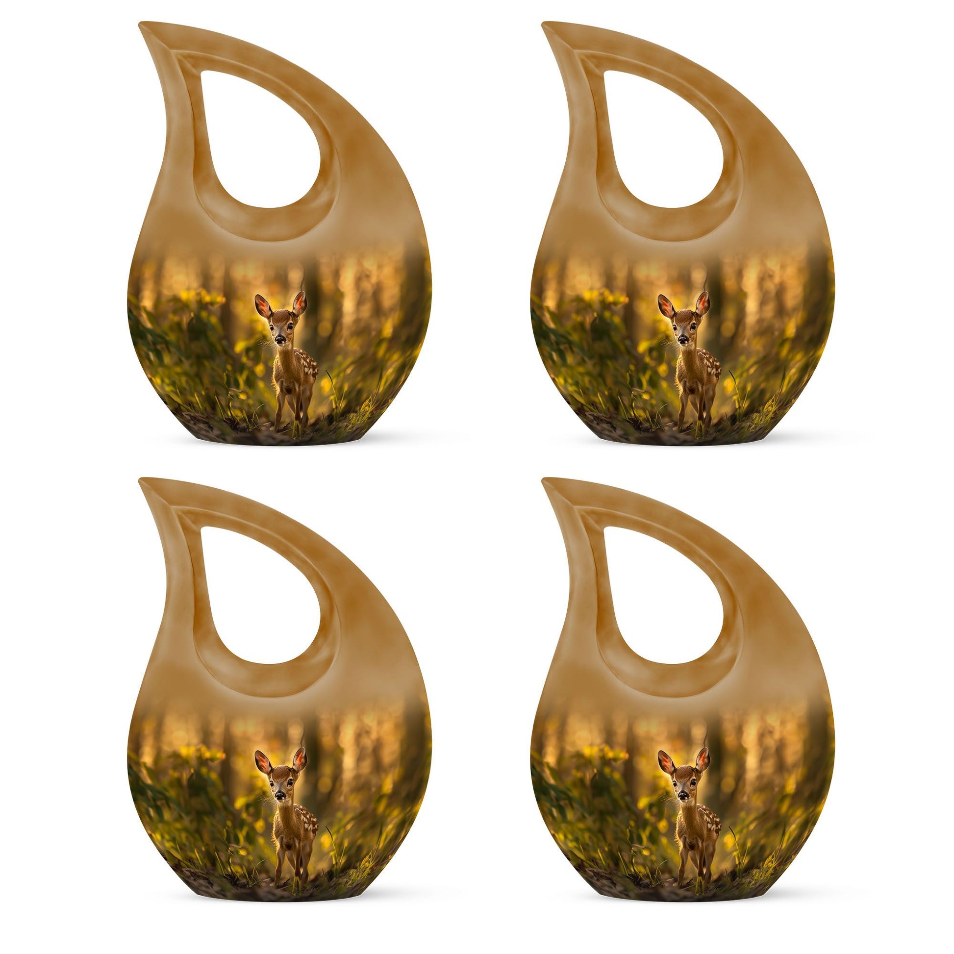 Medium size, deer-themed, cross drop design 