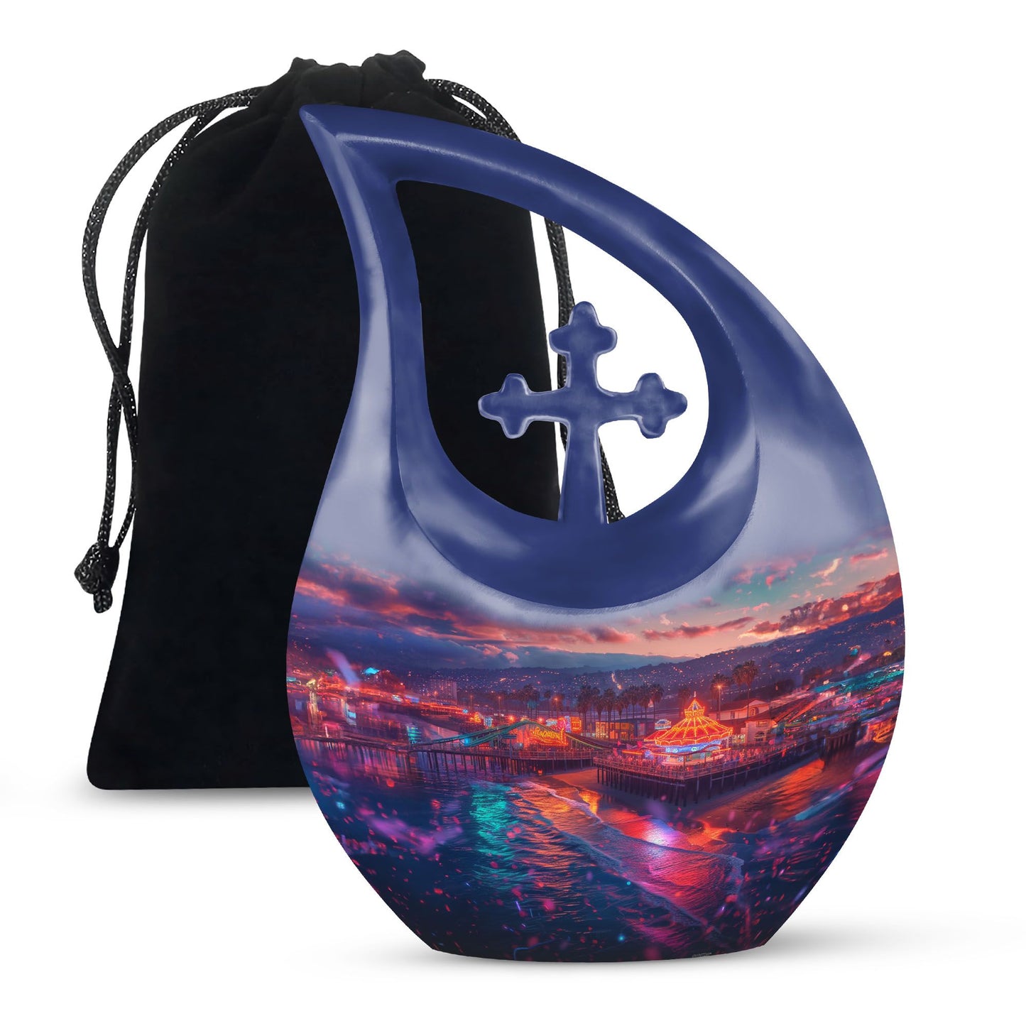 Personalized Beach Memorial Urn for Human Ashes - 10-inch, 200 cu in - Yatskia