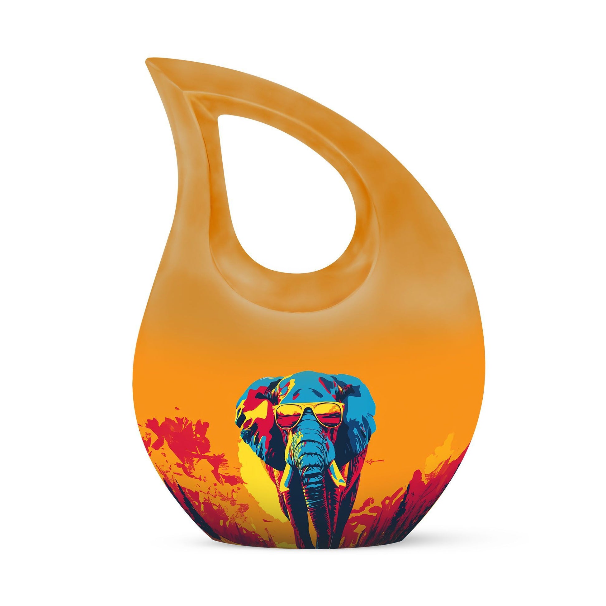 Extra Large Elephant Urn, Cross Drop Design, 