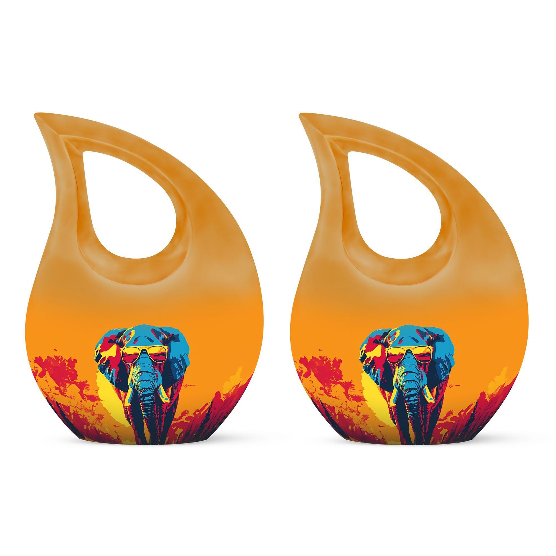 Extra Large Elephant Urn, Cross Drop Design, 