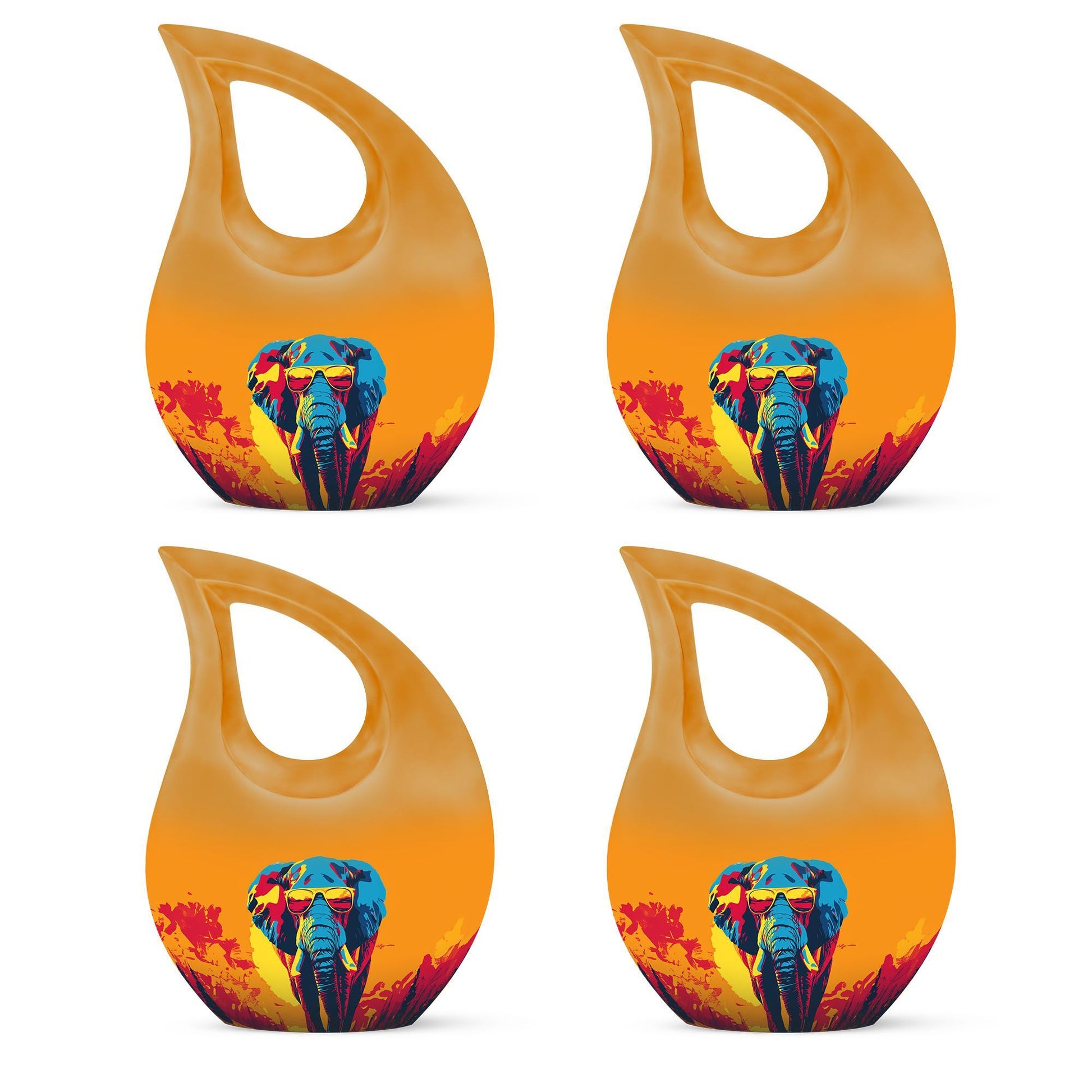 Extra Large Elephant Urn, Cross Drop Design, 