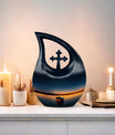 10-inch Boat urn in cross drop design, personalizable