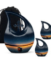 10-inch Boat urn in cross drop design, personalizable