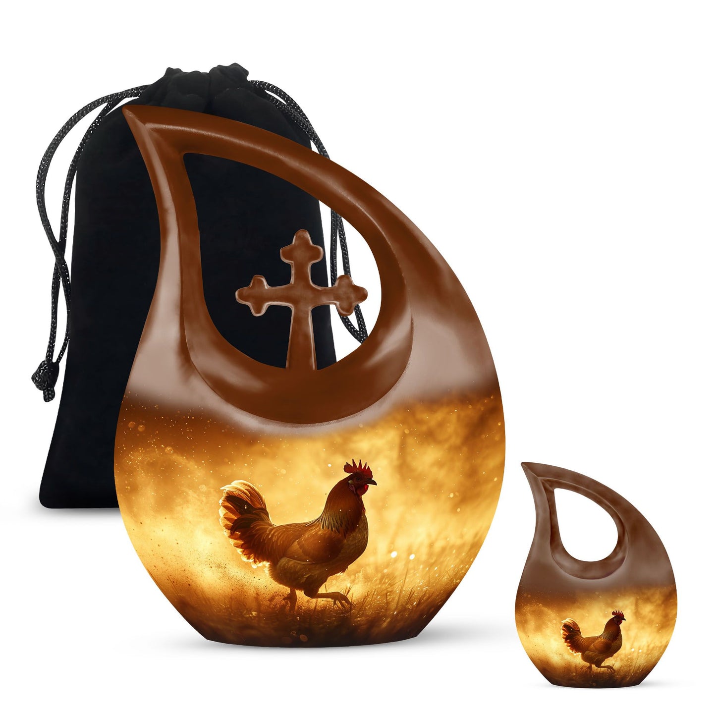 Personalized Bird Keepsake Urn for Human Ashes - 10-inch, 200 cu in - Yatskia