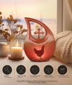 Personalized Chicken Urn design with Cross Drop 