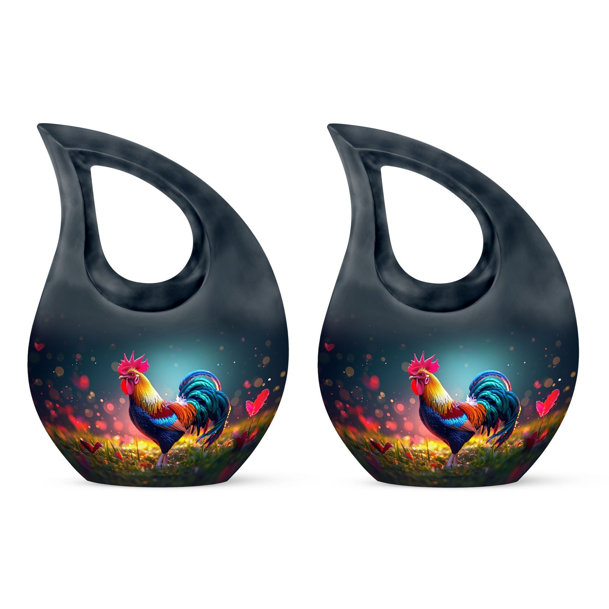 10-inch Chicken theme keepsake urns for human ashes