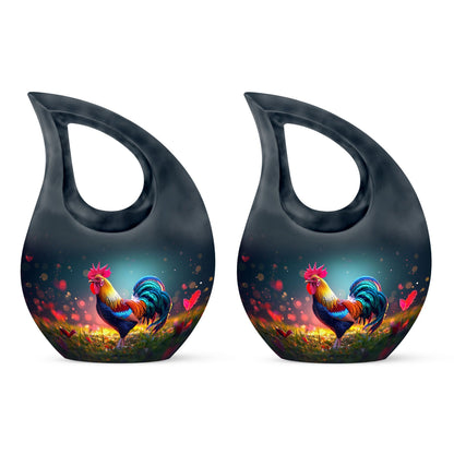 10-inch Chicken theme keepsake urns for human ashes