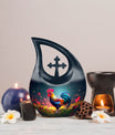 10-inch Chicken theme keepsake urns for human ashes