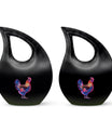 10-inch Chicken theme Cross Drop Design Custom Urn