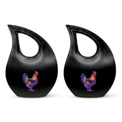 10-inch Chicken theme Cross Drop Design Custom Urn