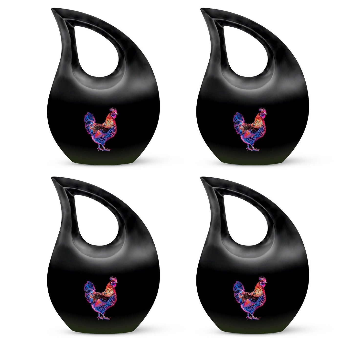 10-inch Chicken theme Cross Drop Design Custom Urn