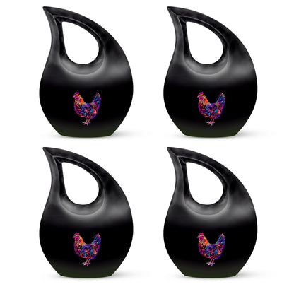 10-inch Chicken themed Cross Drop Mini urn,