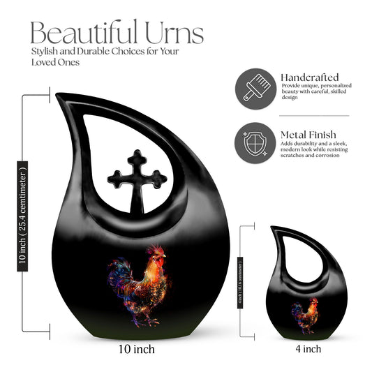 10-inch Chicken-themed Cross Drop Design 