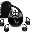 10-inch affordable Chicken urn designed with Cross Drop, suitable for burial or cremation