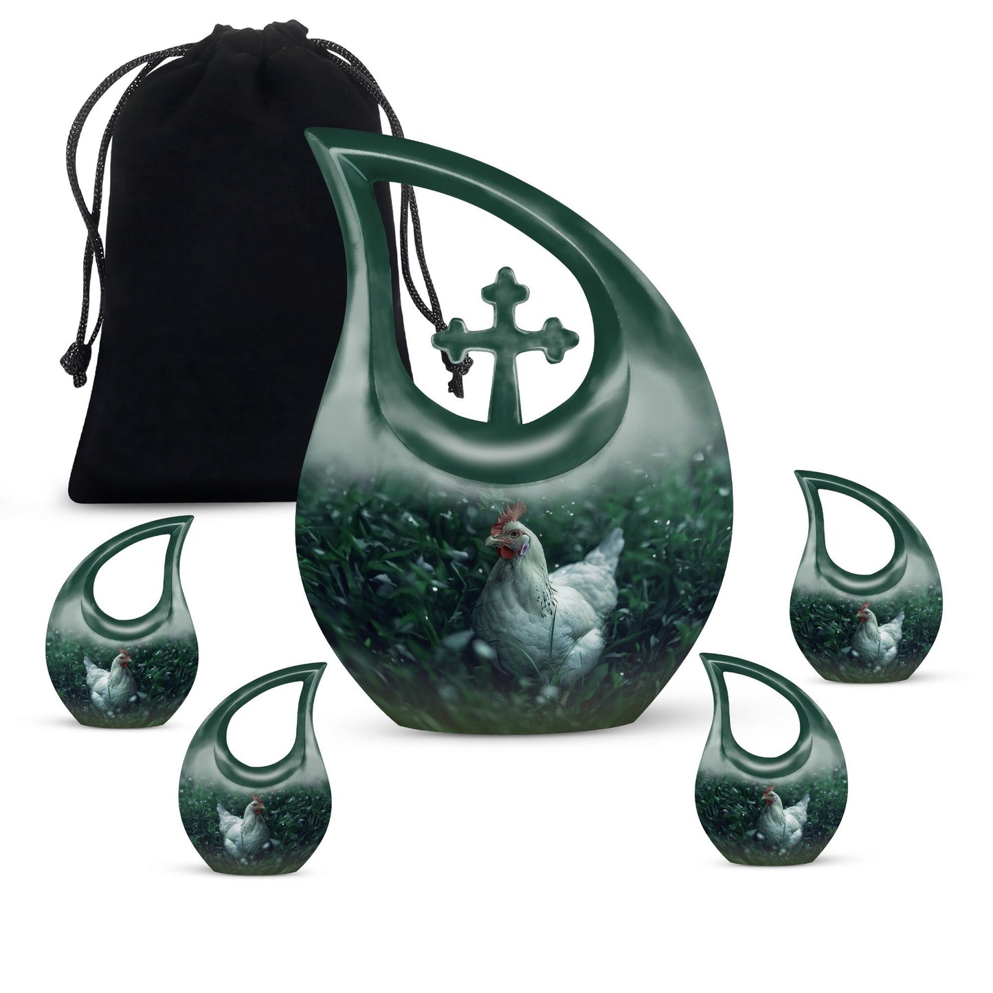 Personalized Religious Cremation Urn for Human Ashes - 10-inch, 200 cu in - Yatskia