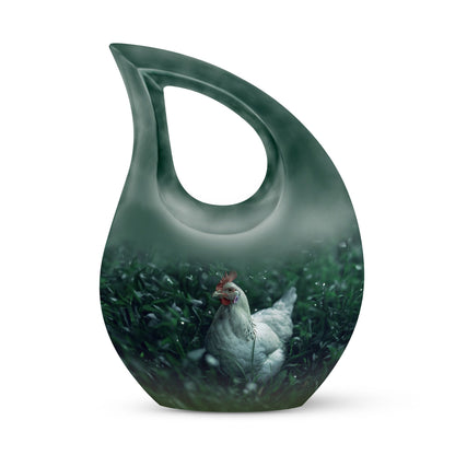 Chicken themed Cross Drop Urn