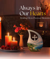 10-Inch Beach Urn with Cross Drop design, Memoriable Cremation Keepsake