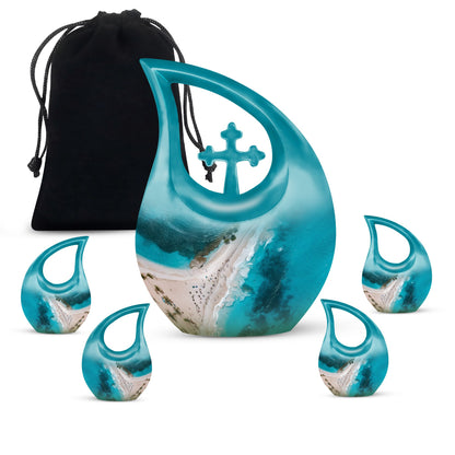 Beach Themed Cross Drop beach urn
