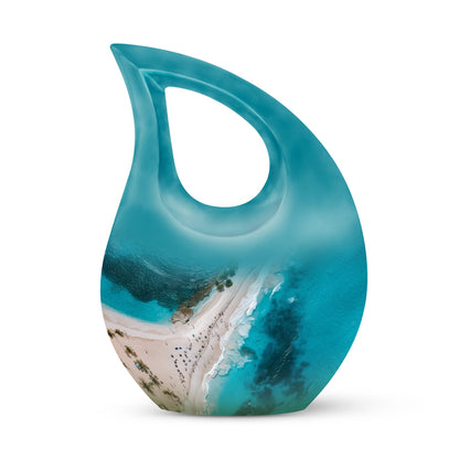 Beach Themed Cross Drop beach urn