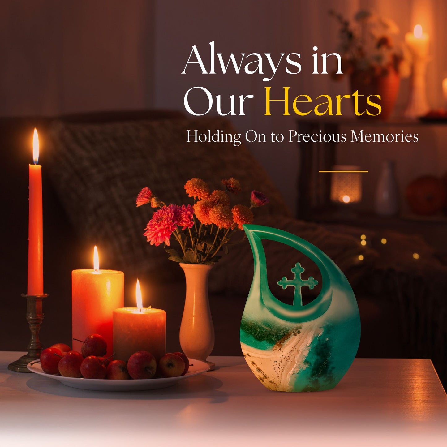 Beach Themed Cross Drop beach urn