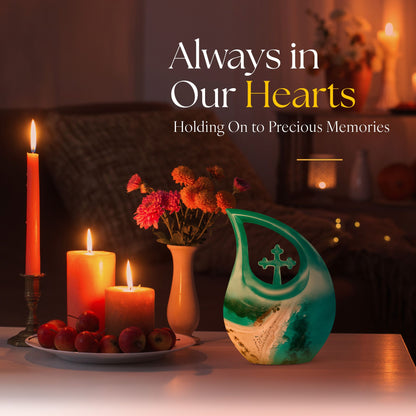 Beach Themed Cross Drop beach urn