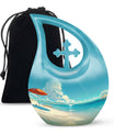 Beach Themed Cross Drop Cremation Urn