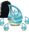 Soothing Beach Cremation Urn: A Cross Drop Memorial Tribute