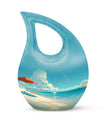 Beach Themed Cross Drop Cremation Urn