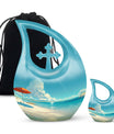 Soothing Beach Cremation Urn: A Cross Drop Memorial Tribute