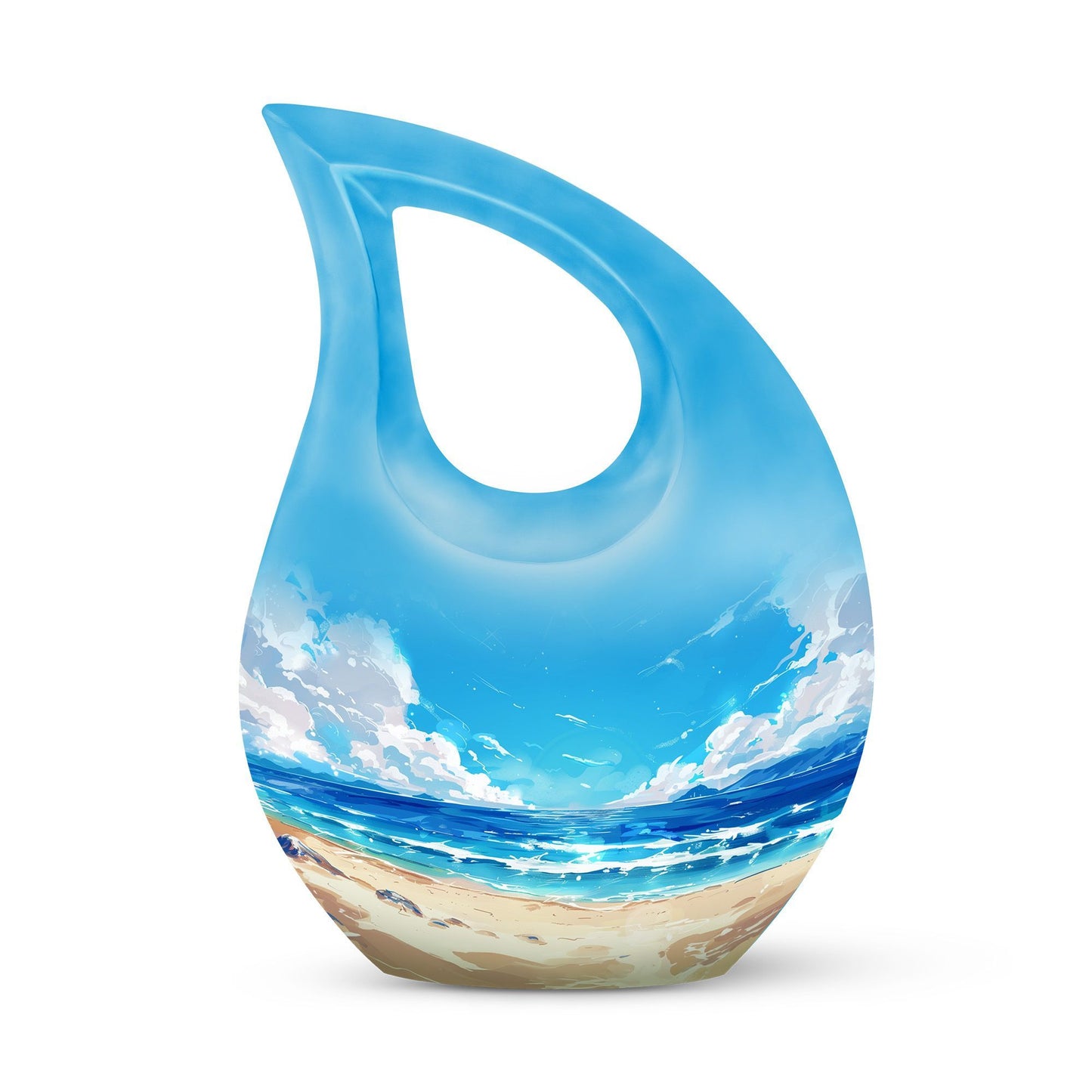 Beach Urn with Cross Drop design,