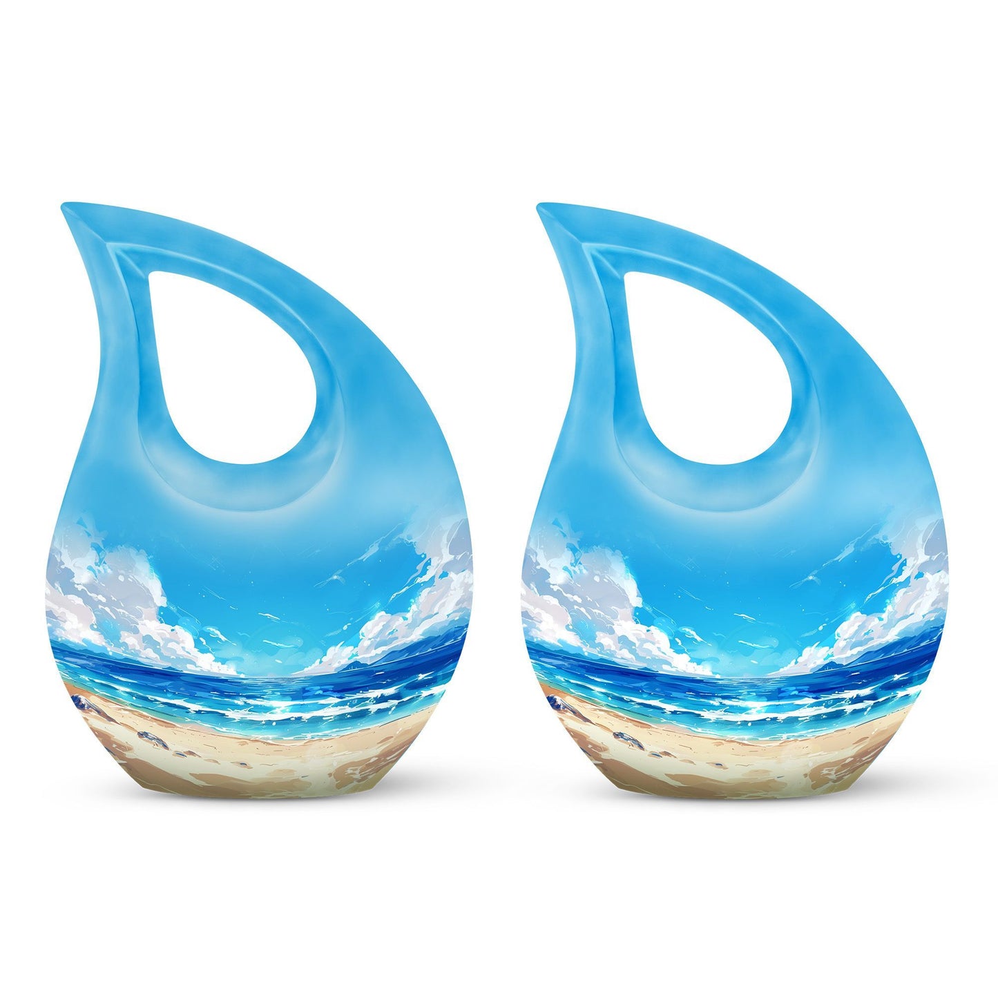 Beach Urn with Cross Drop design,