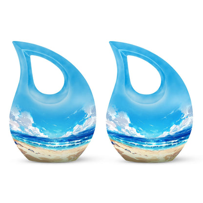 Beach Urn with Cross Drop design,