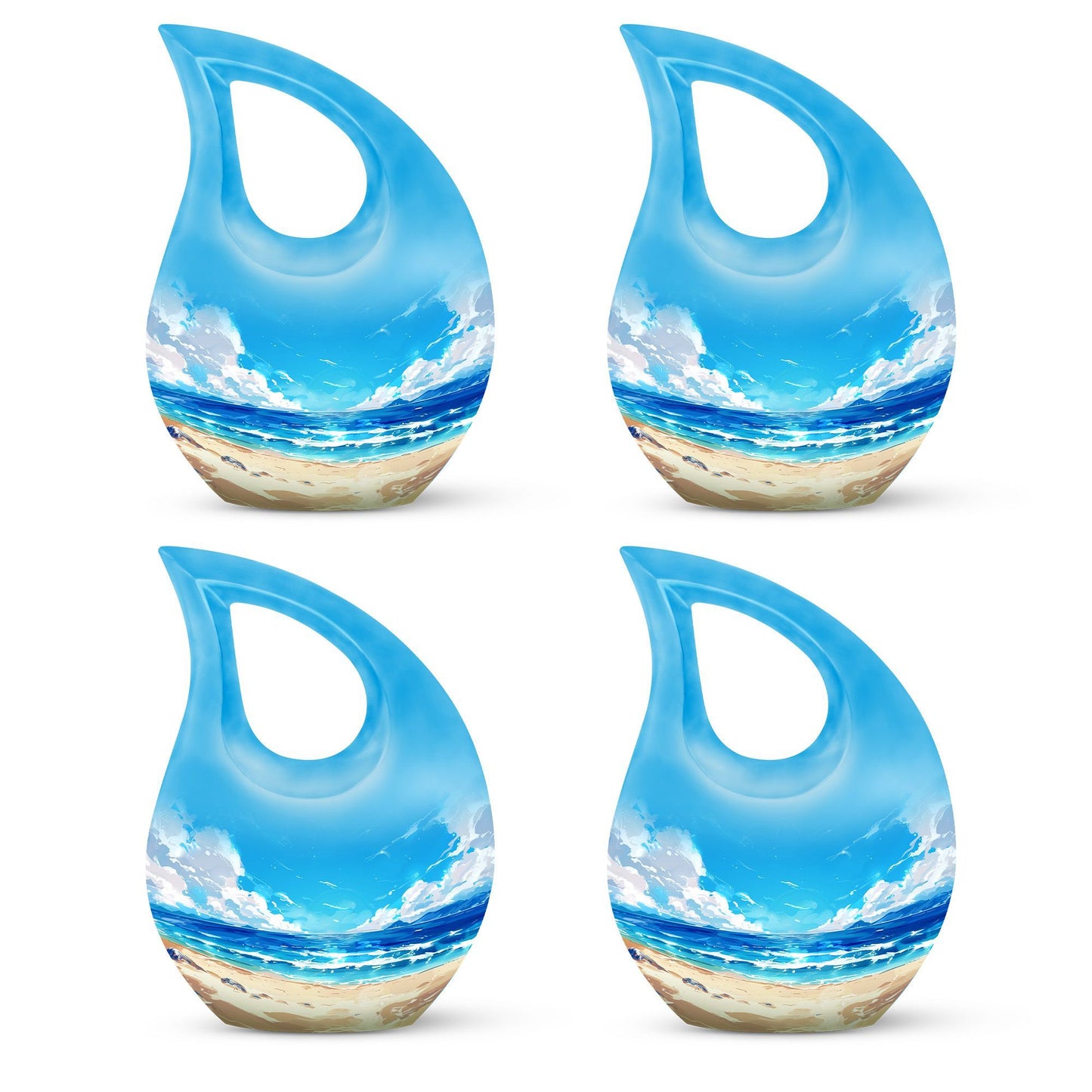 Beach Urn with Cross Drop design,