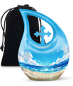 Beach Theme Cremation Urn for Preserving Precious Human Ashes