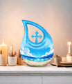 Beach Urn with Cross Drop design,