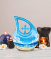 Beach Urn with Cross Drop design,