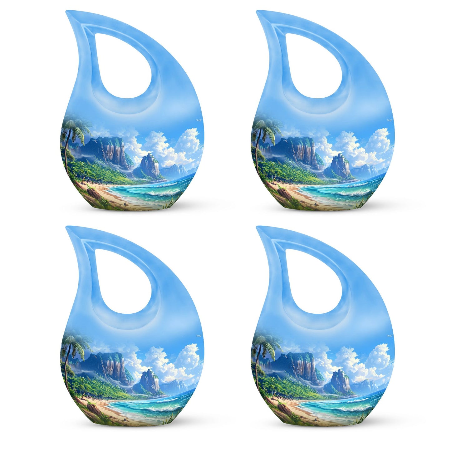 Beach Theme 3 Inch Keepsake Pack of 4