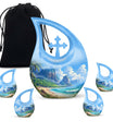 10-inch Beach-themed cross drop memorial urn