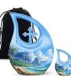 Beach Urn Tribute - Compact Memorial Urn for Cherished Human Ashes