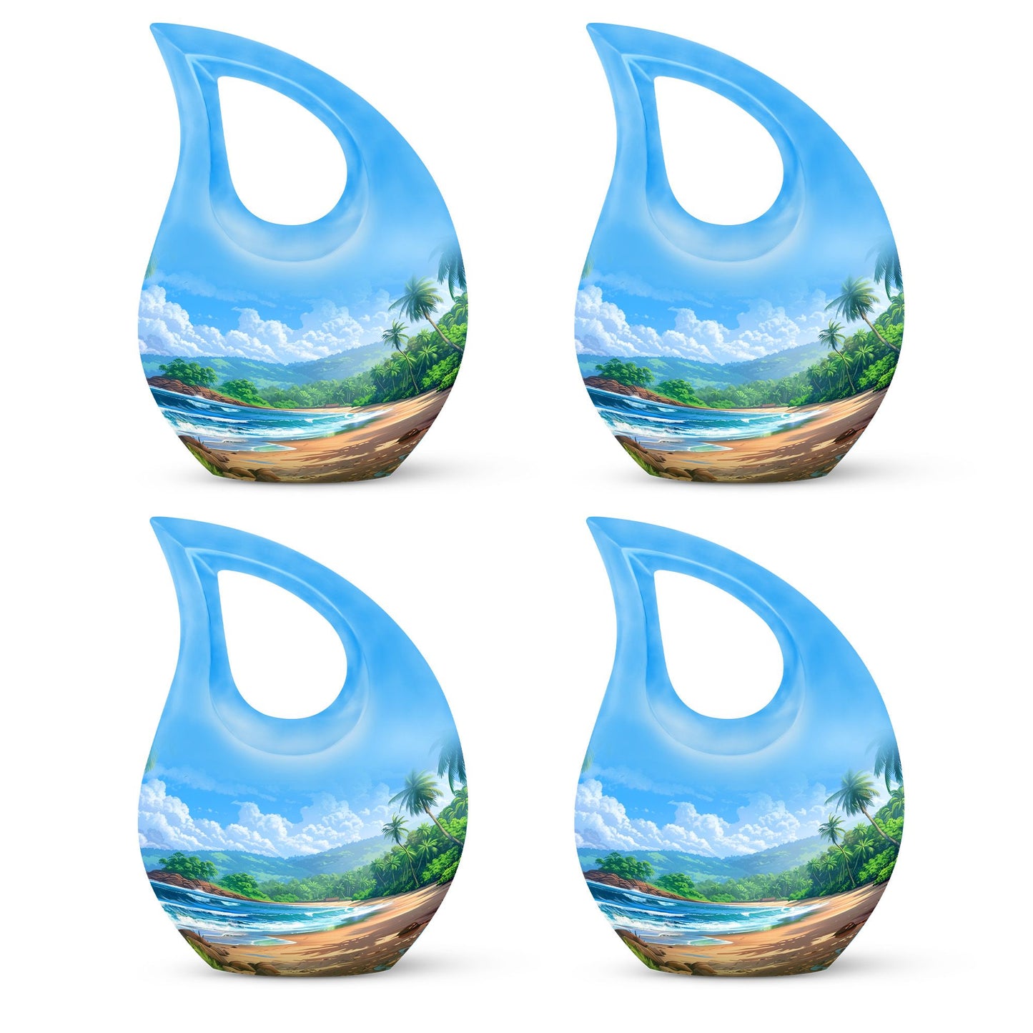 Beach Theme 3 Inch Keepsake Pack of 4