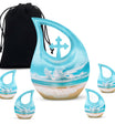 10-inch Beach-themed Cross Drop Memorial Urn
