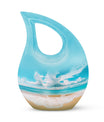 10-inch Beach-themed Cross Drop Memorial Urn