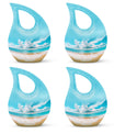 10-inch Beach-themed Cross Drop Memorial Urn