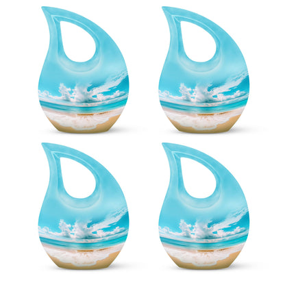 10-inch Beach-themed Cross Drop Memorial Urn