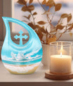 10-inch Beach-themed Cross Drop Memorial Urn