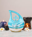 10-inch Beach-themed Cross Drop Memorial Urn